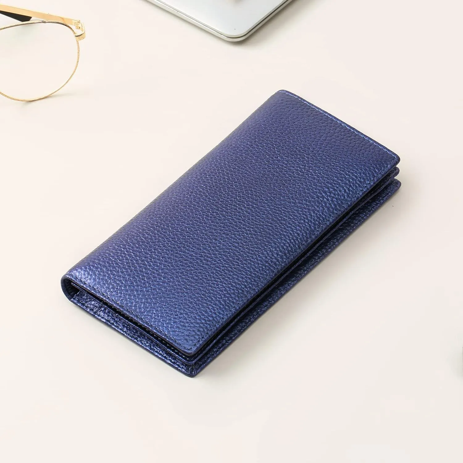 GOIACII Wallets for Women RFID Blocking Ultra Slim Real Leather Credit Card Holder Clutch