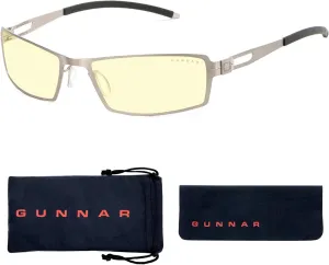 GUNNAR - Premium Gaming and Computer Glasses - Blocks 65% Blue Light - SheaDog, Mercury, Amber Tint