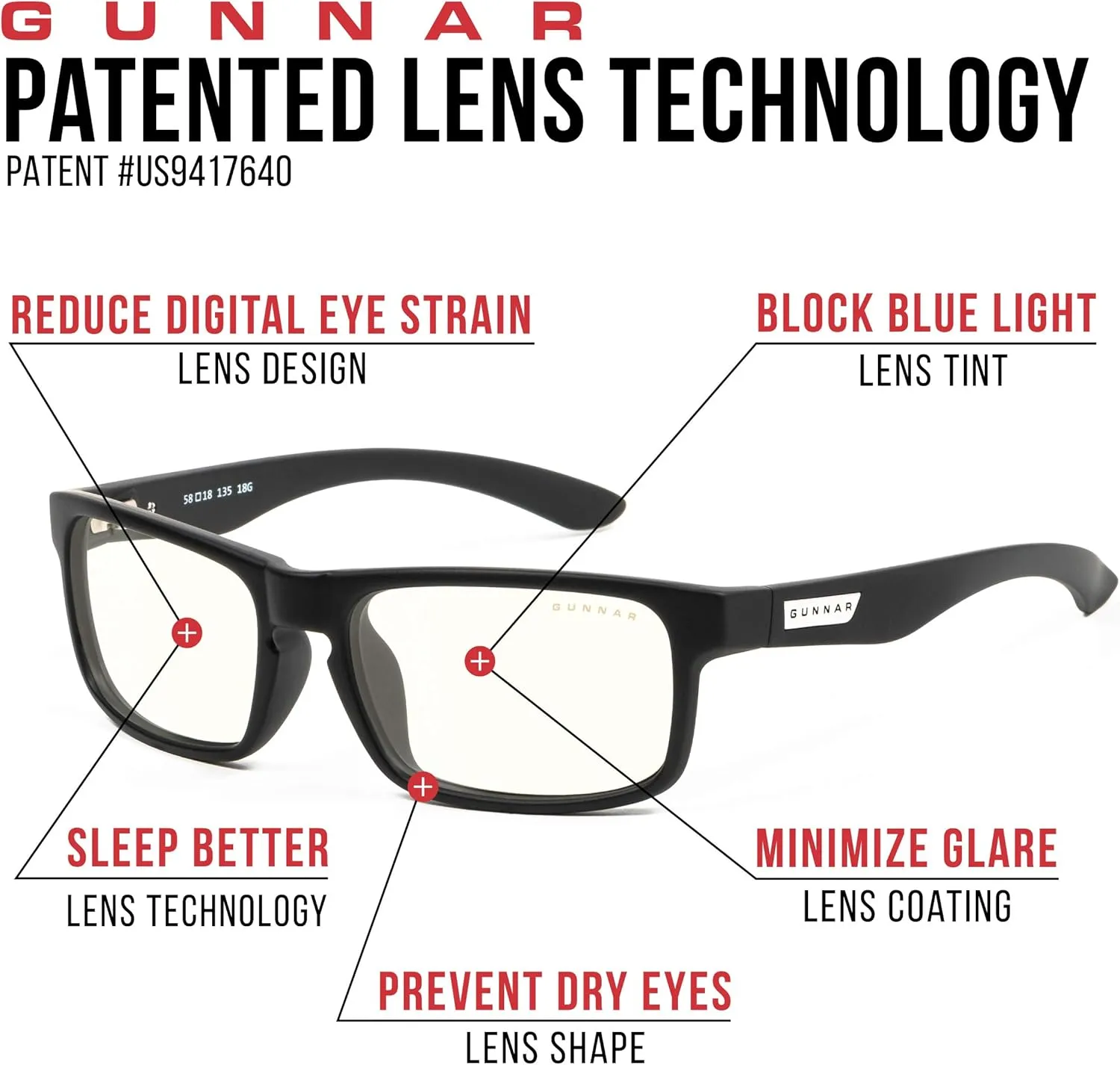 Gunnar - Premium Glasses for Kids (Age 12 ) - Blocks 65% Blue Light - Cruz