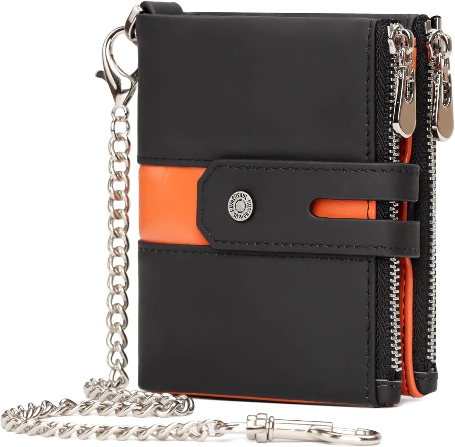 gzcz Mens Wallets with Chain Genuine Leather Bifold Wallet for Mens Rfid Blocking Mens Purse With Credit Card