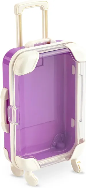 Hammont Mini Suitcase Party Favor Box - Plastic Rolling Mini Suitcases for Party Favors - Candy Box, Lash Box - Mini Luggage Party Favor | 2.95"x1.38"x6.7" (6 Pack)