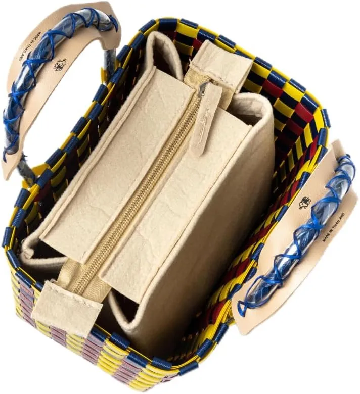 Hand Woven Applique Bag, PP eco-friendly Woven Handbag, Handbag, Fashionable Travel Bag, Women's Handbag and Wallet