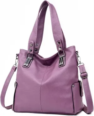 Handbag for Women PU Leather Shoulder Bag Fashion Top-Handle Satchel Multi-pocket Tote Crossbody Bag