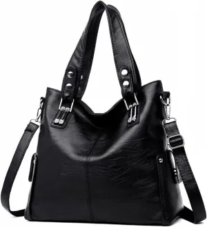 Handbag for Women PU Leather Shoulder Bag Fashion Top-Handle Satchel Multi-pocket Tote Crossbody Bag