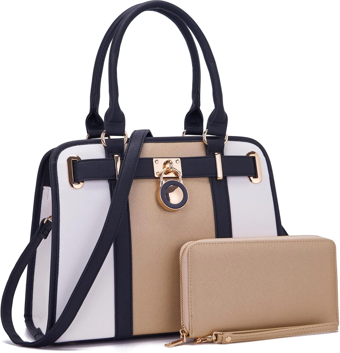 Handbags Sets For Women Shoulder Bags Top Handle Work Satchel Tote Purses Set With Matching Wallet 2pcs