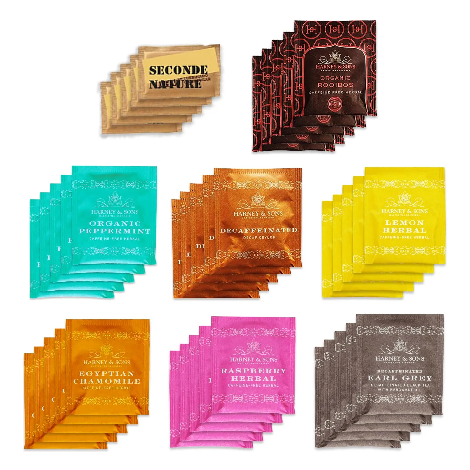 Harney & Sons - 7 Famous Decaffeinated Tea Sampler Collection, 35 Count