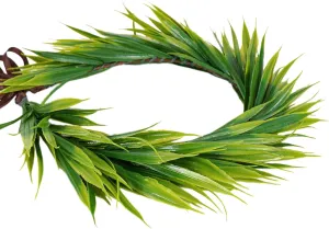 Hawaiian Leaf Lei Crown Headband - Artificial Tropical Green Leaves Headpiece for Girls Women Hawaii Decor Beach Luau Party Costume Accessories