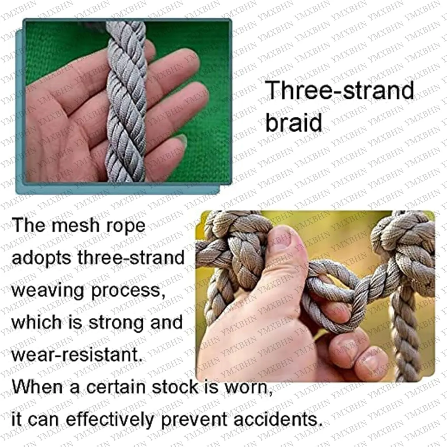 Heavy Duty Climbing Net Rope Ladder Playground Rock Rope Swing Sets Protective Net Outdoor Cargo Webbing Net Dia 12mm Safety Net(Size:3.3FTx19.7FT)