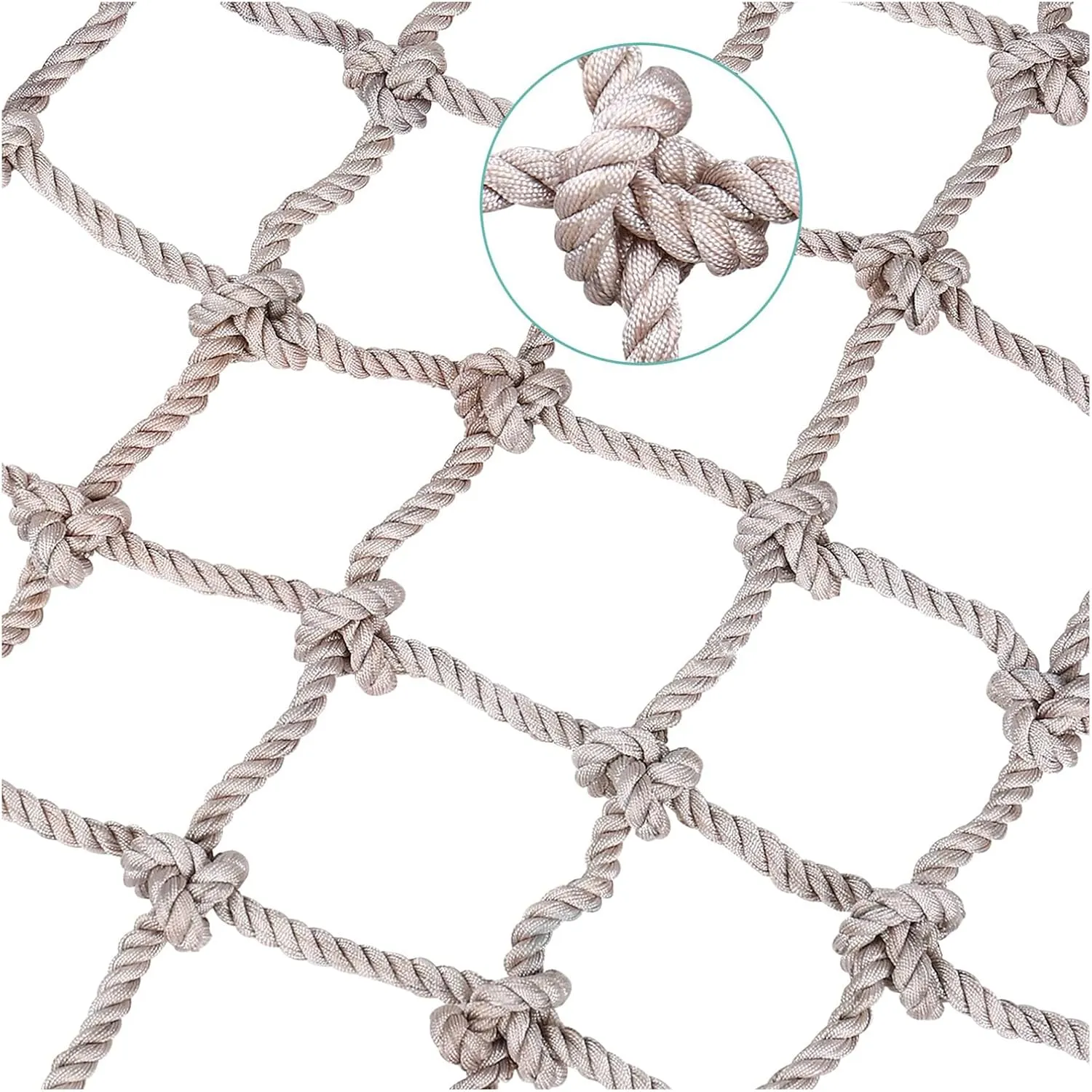 Heavy Duty Climbing Net Rope Ladder Playground Rock Rope Swing Sets Protective Net Outdoor Cargo Webbing Net Dia 12mm Safety Net(Size:3.3FTx19.7FT)