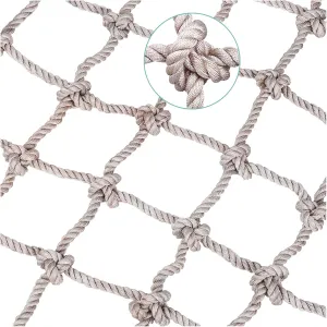 Heavy Duty Climbing Net Rope Ladder Playground Rock Rope Swing Sets Protective Net Outdoor Cargo Webbing Net Dia 12mm Safety Net(Size:3.3FTx19.7FT)