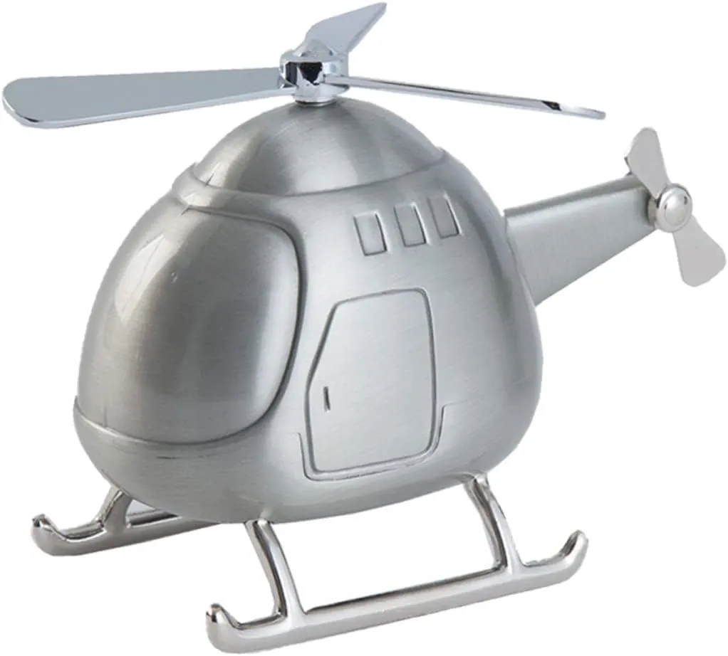 Helicopter Coin Bank Mini Piggy Bank Saving Box for Fun Desktop Ornament to Encourage Savings Present for Nursery