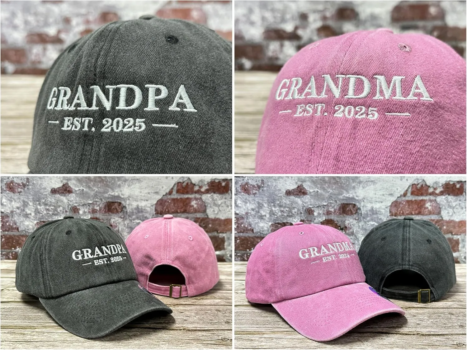 Hepandy Mr Mrs Mom Dad Captain First Mate Mama and Mini Baseball Hats