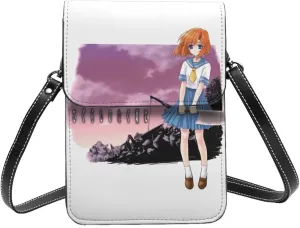 Higurashi When They Cry Wallet Phone Female Fashion Purse Adjustable Handba Crossbody Bags