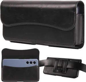 Holster for iPhone 15 15 Pro 14, 14 Pro, 13 Pro, 13, 12 Pro, 12, iPhone 11, XR - Premium Cell Phone Case with Belt Clip [Magnetic Closure] Phone Belt Holder for Men, Black