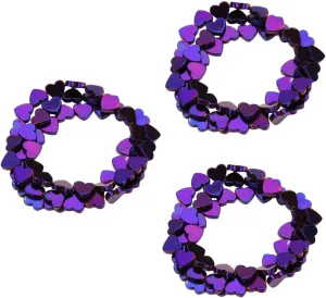 Homoyoyo Sets Mm Stone Beads for Diy Jewelry Hollow Heart Hematite Beads for Bracelets Craft Accessories Jewelry Making Pcs