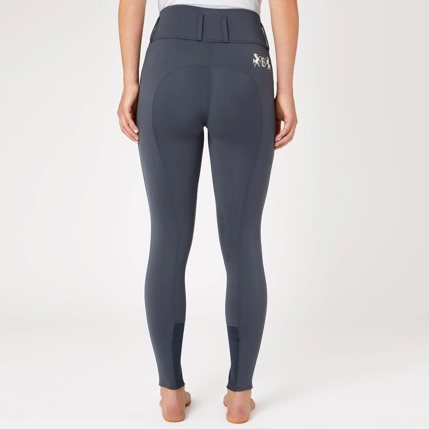 HORZE B Vertigo Meghan Womens High Waist Silicone Knee Patch Breeches