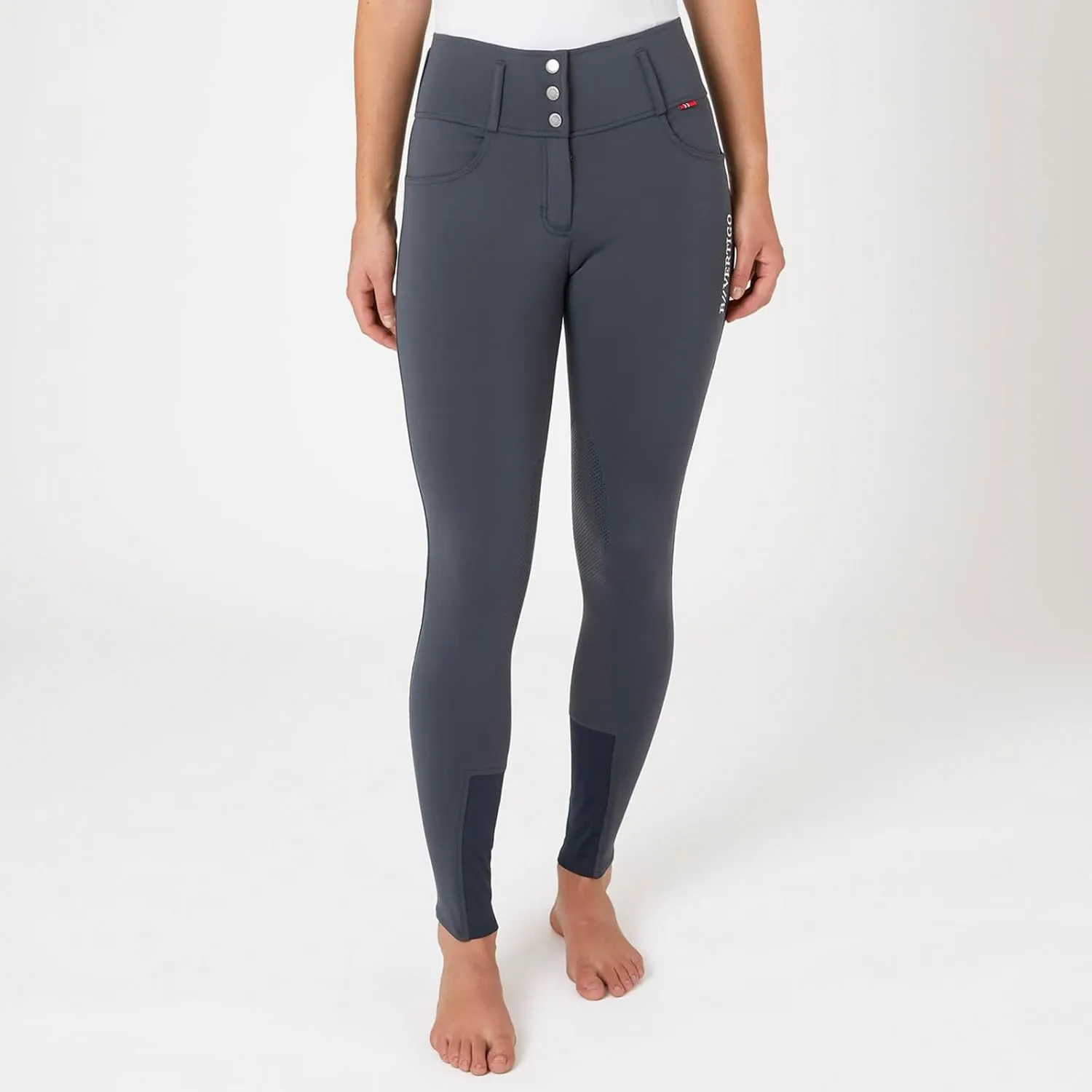 HORZE B Vertigo Meghan Womens High Waist Silicone Knee Patch Breeches