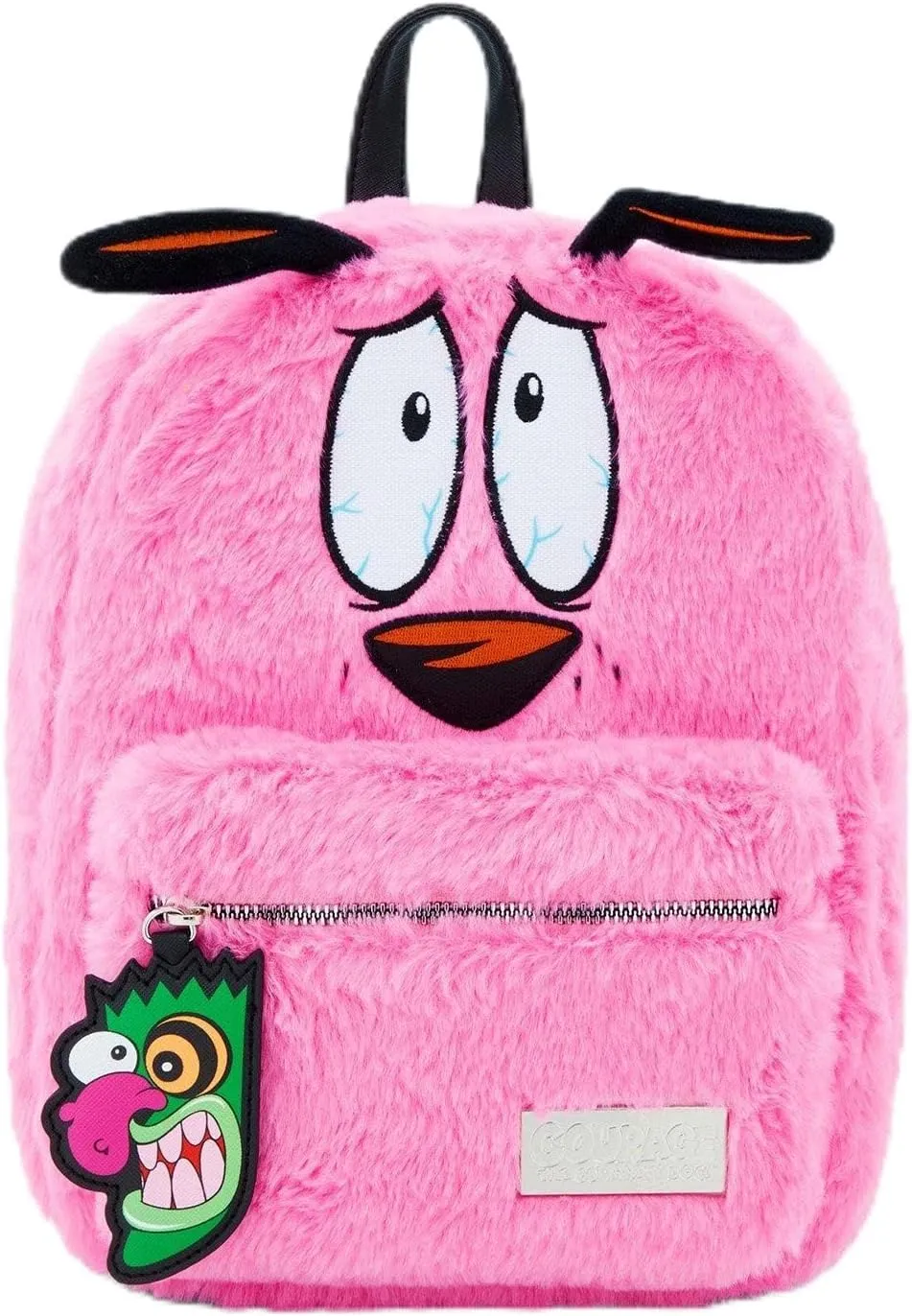 Hot Topic Courage The Cowardly Dog Fuzzy Mini Backpack LIGHT PINK NONE