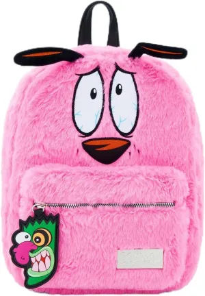 Hot Topic Courage The Cowardly Dog Fuzzy Mini Backpack LIGHT PINK NONE