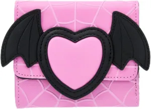 Hot Topic Monster High Draculaura Heart Bat Wings Mini Wallet BLACK NONE
