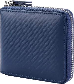 Huztencor Zipper Wallet Men RFID Blocking Leather Bifold Credit Card Wallets (FBA)