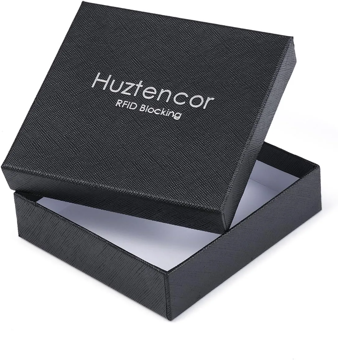 Huztencor Zipper Wallet Men RFID Blocking Leather Bifold Credit Card Wallets (FBA)