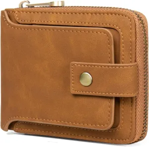 Huztencor Zipper Wallet Men RFID Blocking Leather Bifold Credit Card Wallets (FBA)