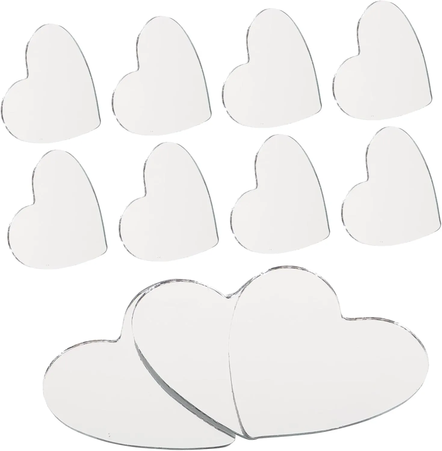 IMIKEYA 20pcs Heart Mirror Mini DIY Craft Mirror Lens Small Heart Mirrored Craft Mirrors Shapes for DIY Art