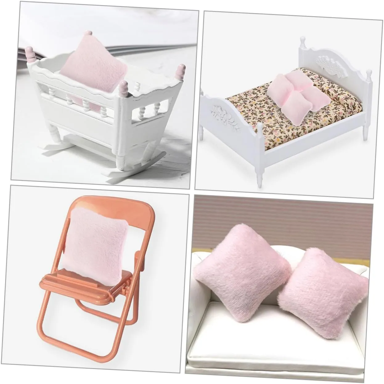 IMIKEYA 5sets 6pcs Miniature Pillows for Dollhouse Decor Soft Tiny Cushions for Mini Sofa for House Models and Photography Props for Miniature Landscaping and Bedroom Ornaments 6pcs*5