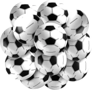 Inflatable Soccer Balls (Pack of 12) 16-inch, Beach Balls Bulk for Beach Toys & Soccer Birthday Party Decorations & Party Favors for Kids, Goodie Bags Stuffers