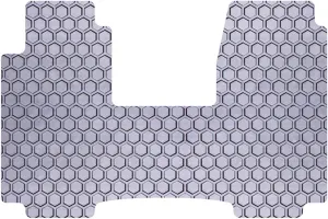 Intro-Tech Hexomat Front Row Custom Floor Mat for Select Chevrolet Pickup Standard (S10) Models - Rubber-like Compound (Gray)