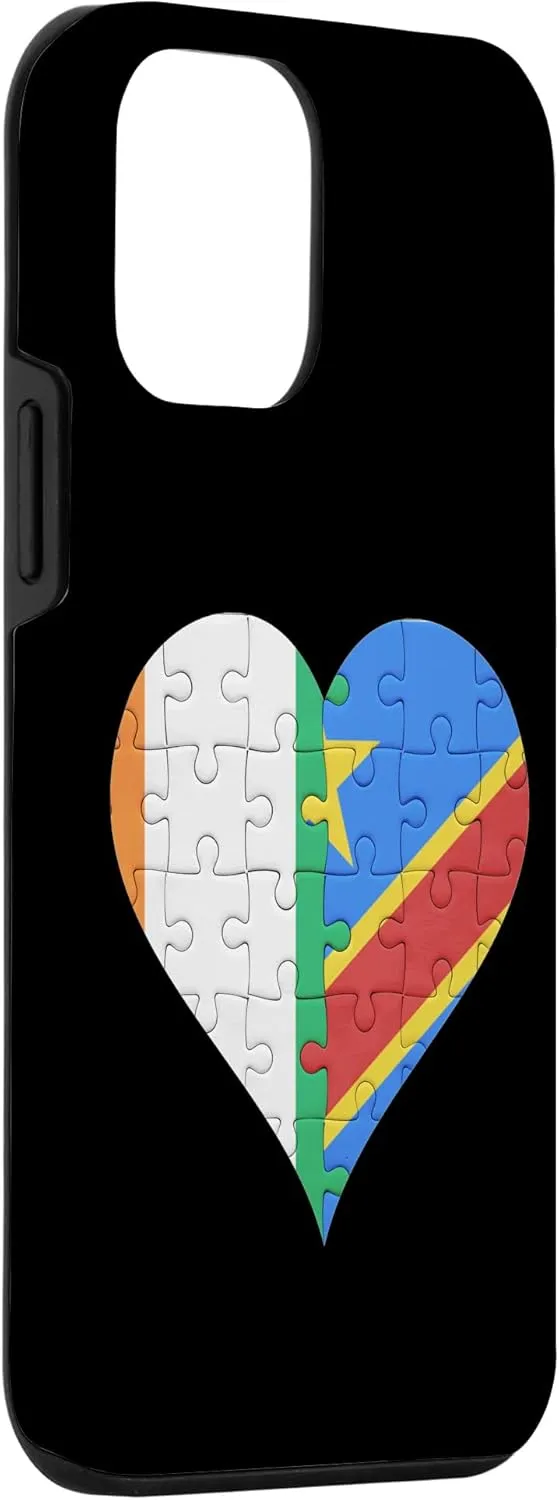 iPhone 12 mini Ivorian Congolese Flag Heart Case