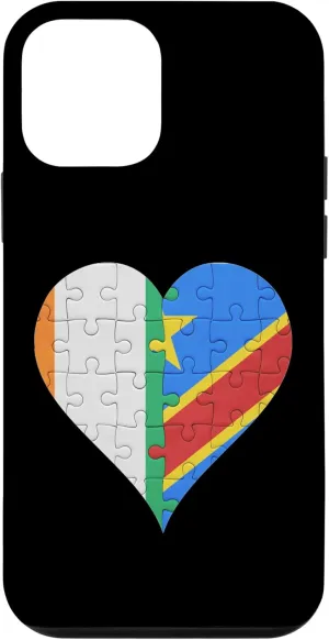 iPhone 12 mini Ivorian Congolese Flag Heart Case