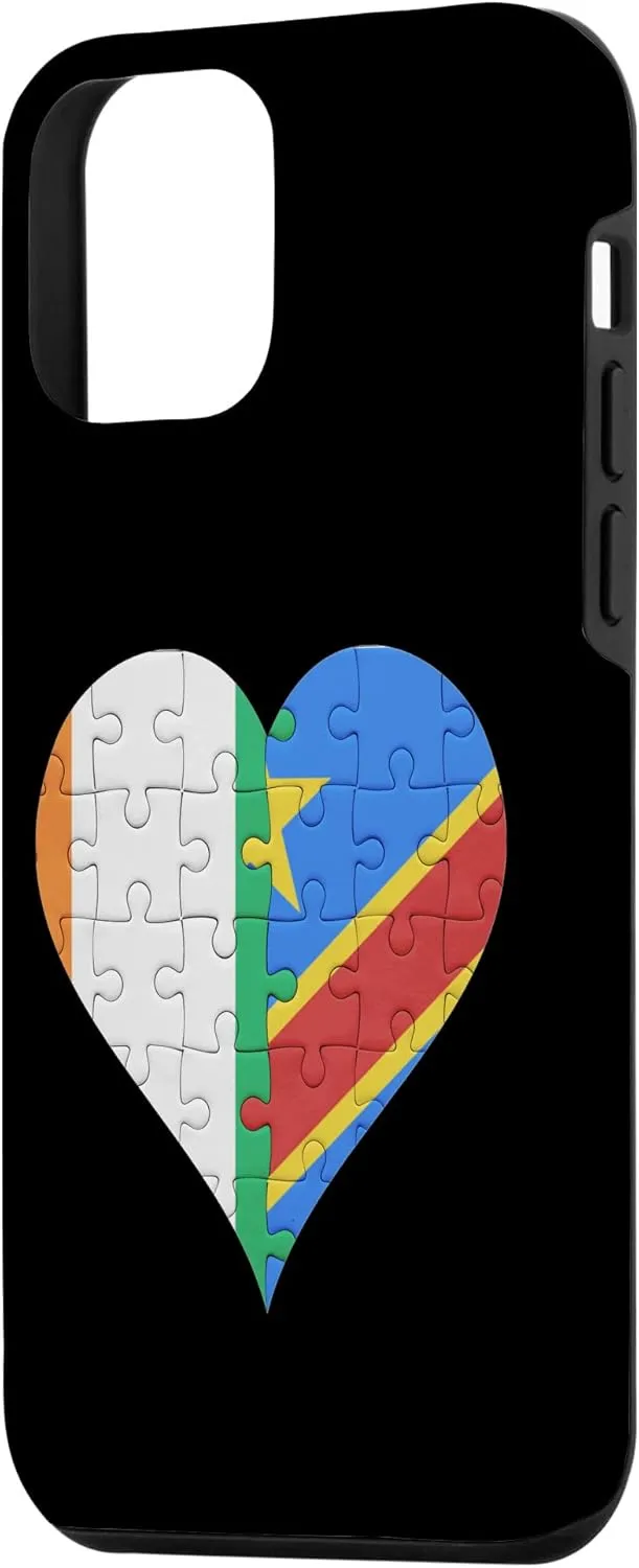 iPhone 12 mini Ivorian Congolese Flag Heart Case