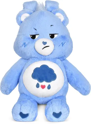 iscream Care Bears Grumpy Bear Shaped 16"x 12" Furry Backpack with Adjustable Straps And Zipper Closure