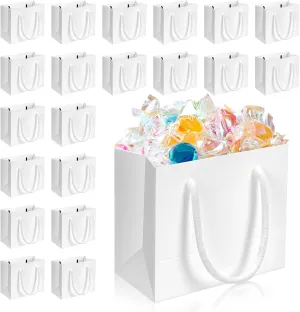 ISUSSER 20 Pack 4.7 x 2.4 x 4 Inches Extra Small Gift Bags, Mini Gift Wrap Paper Bags with Handles for Birthday Gifts, Baby Shower, Weddings, Party Favors, Graduation, Holidays, Celebrations