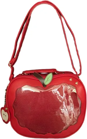 Ita Bag AppleShaped Backpack Crossbody Purse | Cute Anime Pin Display | Gift for Friends Her