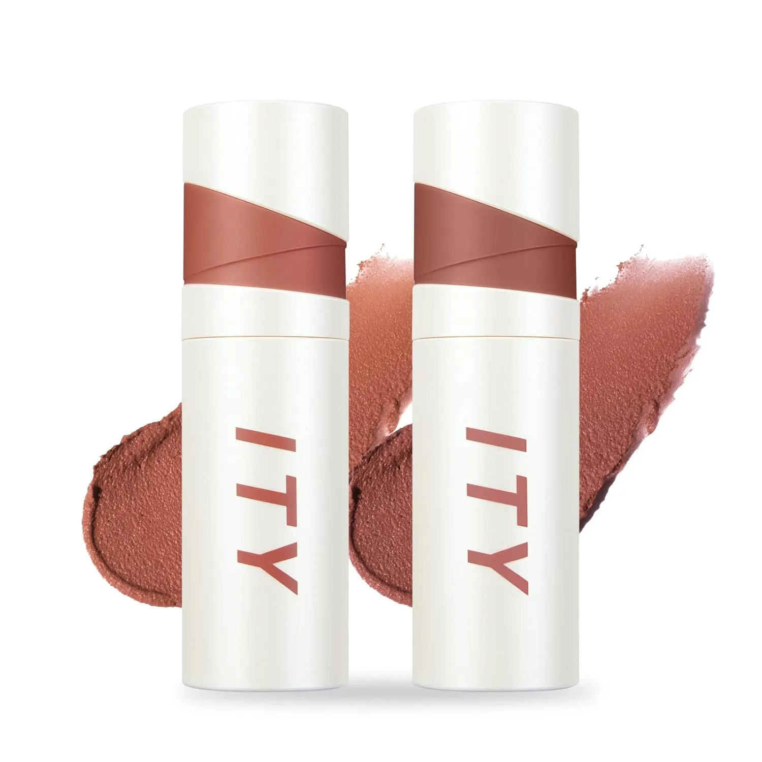 ITY Velvet Matte Finish Lip Stain-Mousse Textured Lip Clay, Conceals Lip Lines, Rich Pigment Lip Tint Lipsticks,2 Pack, 0.14 oz (4g) in Petal, Berrylicious