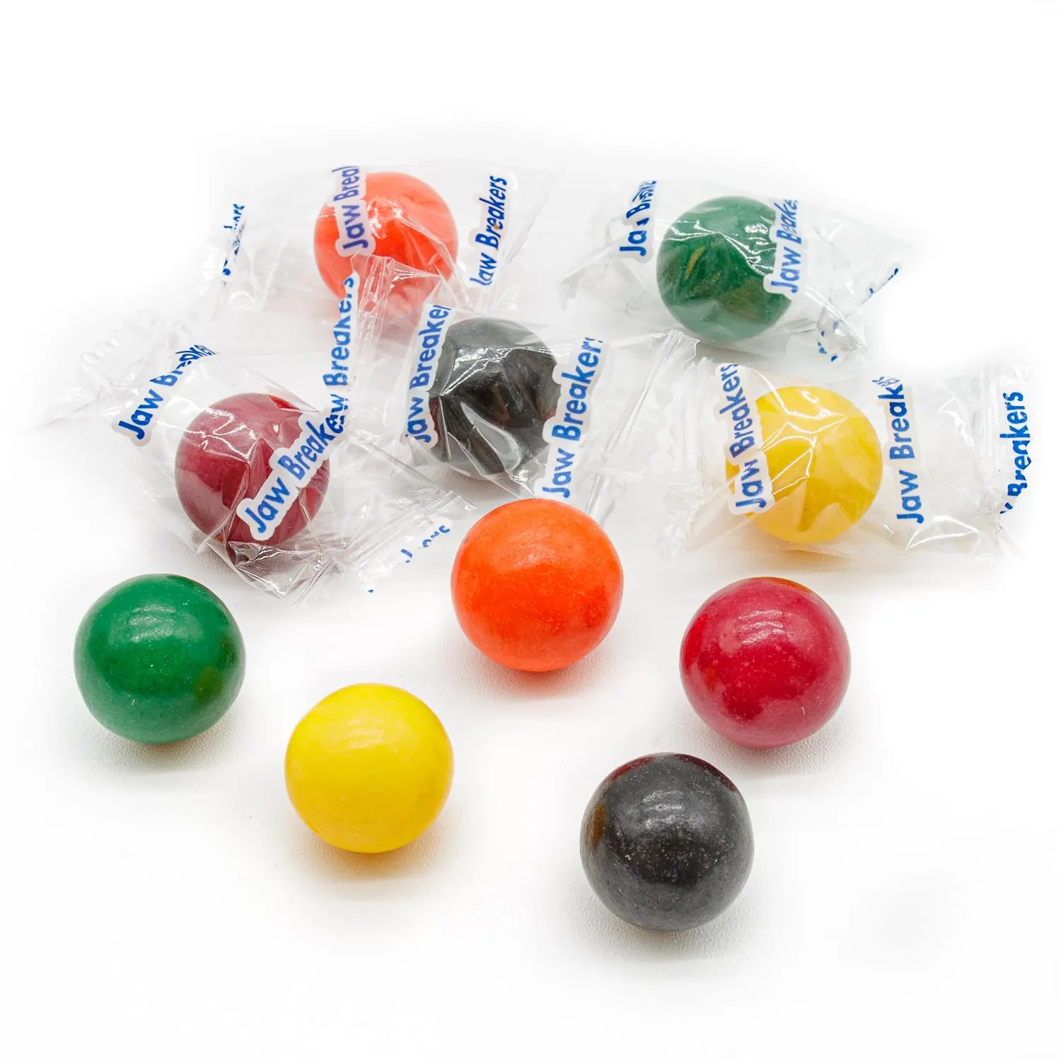 JAWBREAKERS Hard Candy 2 lb – 5 Assorted Fruit Flavors, Individually Wrapped, Bulk Candies in Resealable Bag