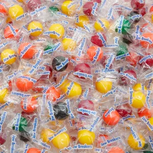 JAWBREAKERS Hard Candy 2 lb – 5 Assorted Fruit Flavors, Individually Wrapped, Bulk Candies in Resealable Bag
