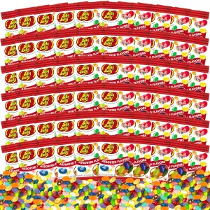 Jelly Belly Jelly Beans Individually Wrapped (60 Packs)   5 Game Cards by Gaudum