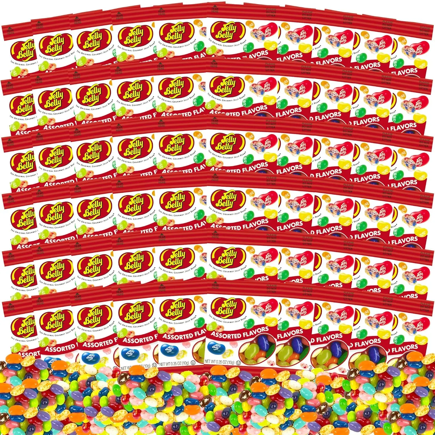 Jelly Belly Jelly Beans Individually Wrapped (60 Packs)   5 Game Cards by Gaudum