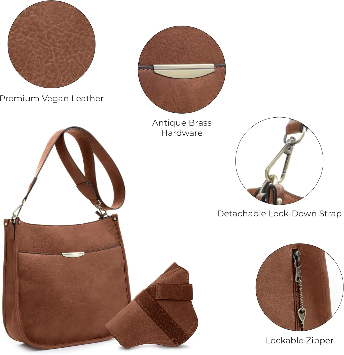 JESSIE & JAMES Ava Concealed Carry Crossbody Bag with Lock and Key