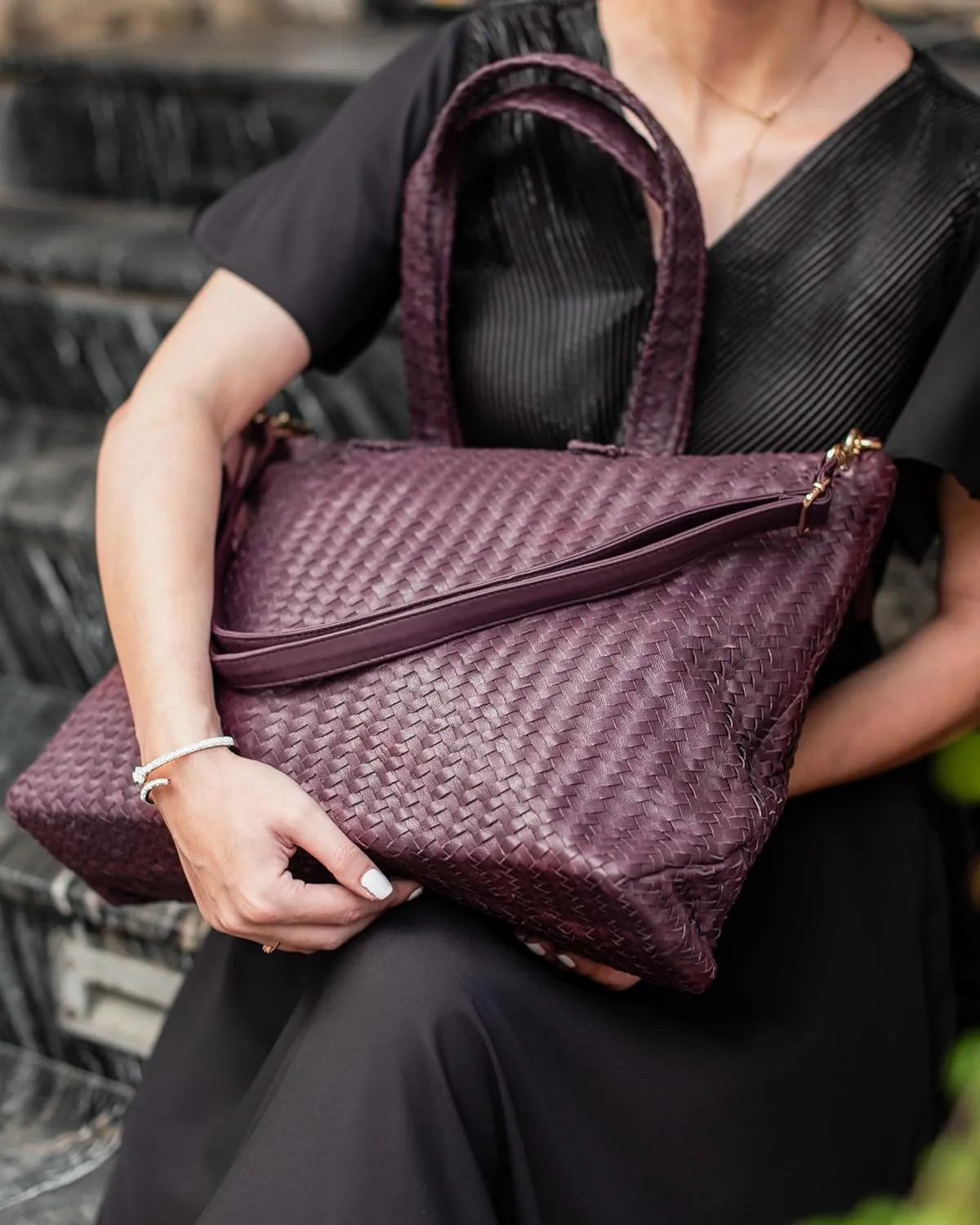 Jild Hobo Style Woven Bag for Women - Soft Handmade Genuine Leather Work Tote Bag - Cross Body Womens Purse