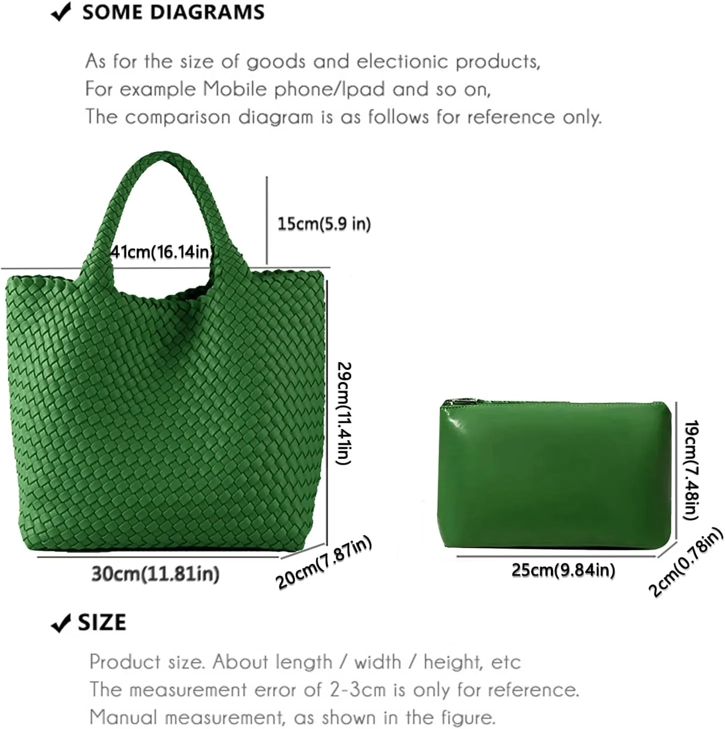 JINMANXUE Fashion Woven Bag Shopper Bag Travel Handbags and Purses Women Tote Bag Large Capacity Shoulder Bags