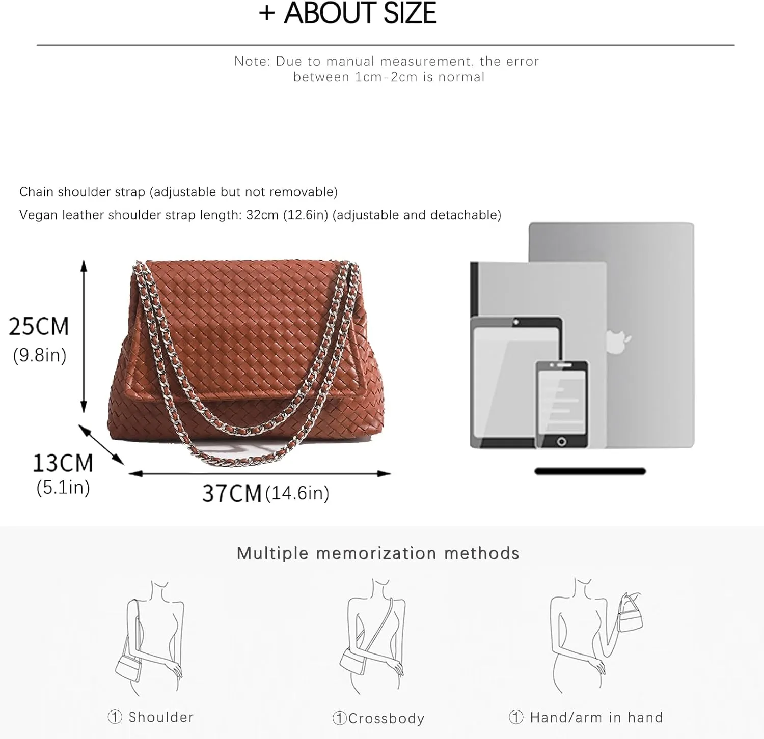 JINMANXUE Woven Bag for Women Vegan Leather Tote Bag Summer Beach Handbag Purse Retro Handmade Travel Shoulder Bag