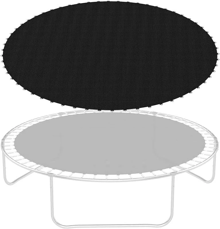JINS&VICO Replacement Trampoline Jumping Mat for 10/14 ft Round Trampoline Frame with 60/80 V-Hooks, Premium UV Resistant Trampoline Accessories Jumping Bed Mat Outdoor