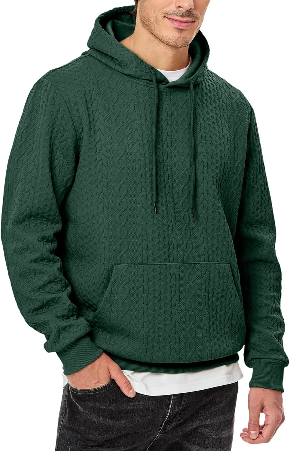 JMIERR Mens Hoodie Pullover 2024 Sweatshirts Graphic Hoodie Long Sleeve Drawstring Fashion Hooded Shirt with Pocket