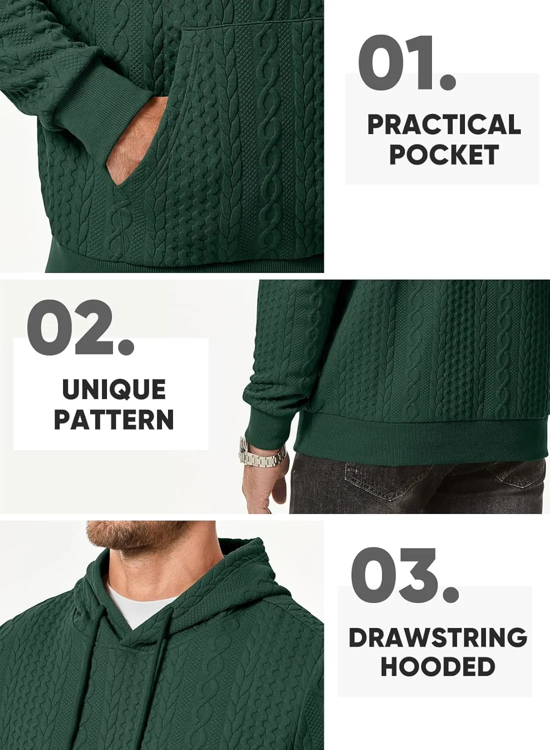 JMIERR Mens Hoodie Pullover 2024 Sweatshirts Graphic Hoodie Long Sleeve Drawstring Fashion Hooded Shirt with Pocket
