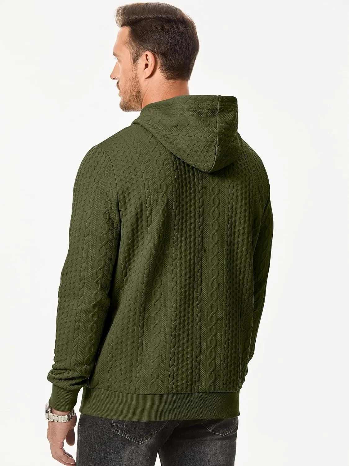 JMIERR Mens Hoodie Pullover 2024 Sweatshirts Graphic Hoodie Long Sleeve Drawstring Fashion Hooded Shirt with Pocket